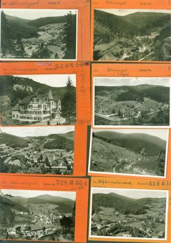 Schönmünzach Lot mit 14 AK Musterkarten Original aus Metzarchiv Bestellvorgänge und Auflagenzahlen