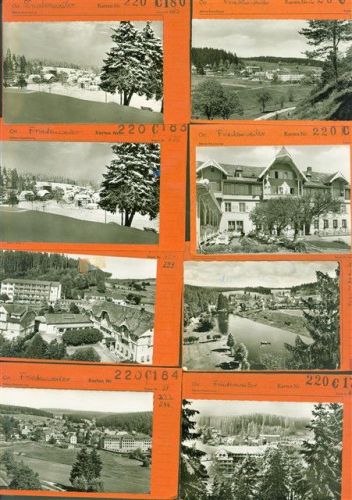 Friedenweiler Lot mit 16 AK Musterkarten Original aus Metzarchiv Bestellvorgänge und Auflagenzahlen