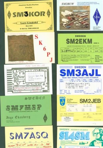 Lot mit 45 QSL-Karten Schweden keine AK