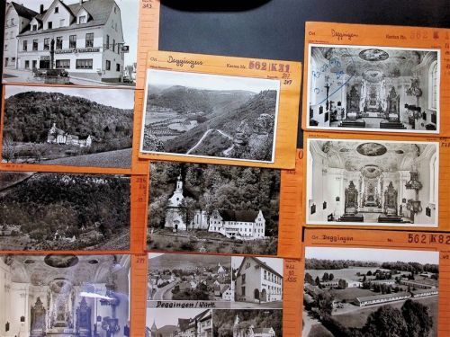 Deggingen Lot mit 16 AK Musterkarten Original aus Metzarchiv Bestellvorgänge und Auflagenzahlen