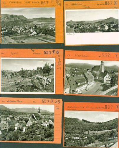 Weilheim Lot mit 11 AK Musterkarten Original aus Metzarchiv Bestellvorgänge und Auflagenzahlen