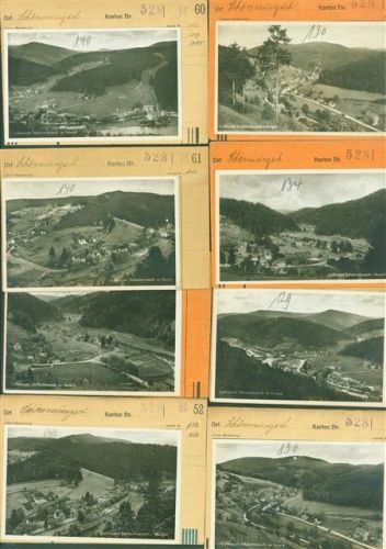Schönmünzach Lot mit 14 AK Musterkarten Original aus Metzarchiv Bestellvorgänge und Auflagenzahlen