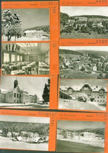 Friedenweiler Lot mit 16 AK Musterkarten Original aus Metzarchiv Bestellvorgänge und Auflagenzahlen