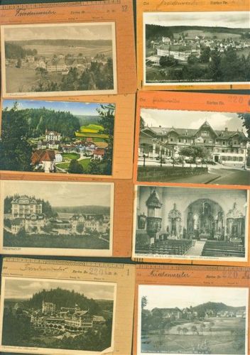 Friedenweiler Lot mit 15 AK Musterkarten Original aus Metzarchiv Bestellvorgänge und Auflagenzahlen