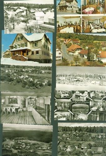 Kälberbronn Lot mit 32 AK teils beschnitten Originale aus dem Archiv des Metzverlages viele mit Kleberesten rückseitig