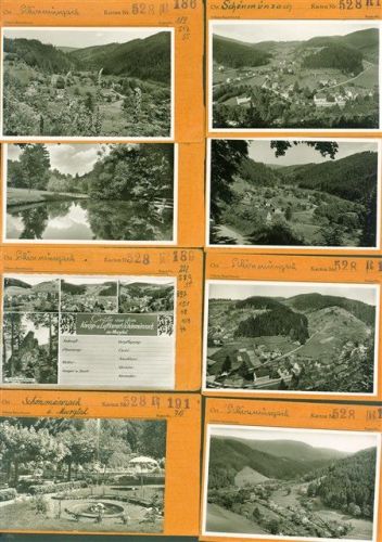 Schönmünzach Lot mit 14 AK Musterkarten Original aus Metzarchiv Bestellvorgänge und Auflagenzahlen