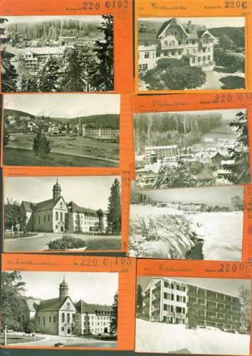 Friedenweiler Lot mit 16 AK Musterkarten Original aus Metzarchiv Bestellvorgänge und Auflagenzahlen