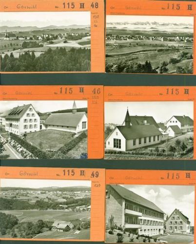 Görwihl Lot mit 9 AK Musterkarten Original aus Metzarchiv Bestellvorgänge und Auflagenzahlen