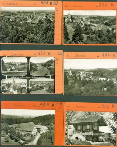 Dornhan Lot mit 8 AK Musterkarten Original aus Metzarchiv Bestellvorgänge und Auflagenzahlen