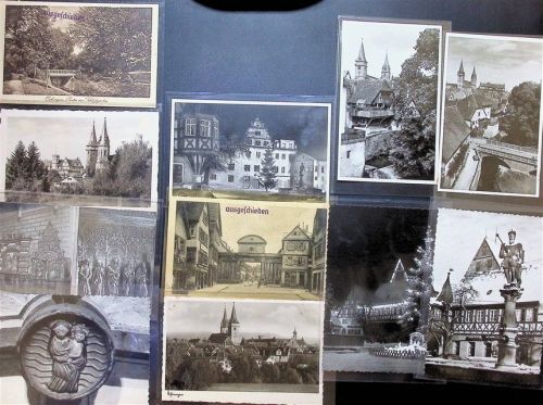 Öhringen Lot mit 18 AK oft mit Kleberesten rückseitig