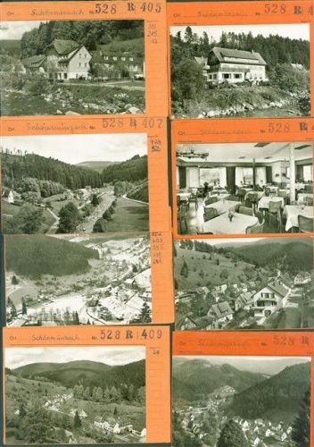 Schönmünzach Lot mit 14 AK Musterkarten Original aus Metzarchiv Bestellvorgänge und Auflagenzahlen