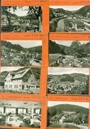 Schönmünzach Lot mit 14 AK Musterkarten Original aus Metzarchiv Bestellvorgänge und Auflagenzahlen
