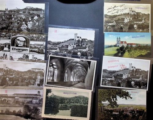 Ellwangen Lot mit 26 AK oft mit Kleberesten rückseitig