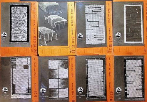 Weil der Stadt Lot mit 12 AK Wurzacher Handweberei Musterkarten Original aus Metzarchiv Bestellvorgänge und Auflagenzahlen