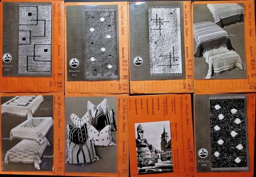 Weil der Stadt Lot mit 12 AK Wurzacher Handweberei Musterkarten Original aus Metzarchiv Bestellvorgänge und Auflagenzahlen