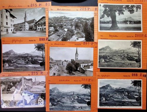 83607 W8150 Holzkirchen , Oberbay Kleinposten bis 20 Lot mit 12 AK Musterkarten Original aus Metzarchiv Bestellvorgänge und Auflagenzahlen