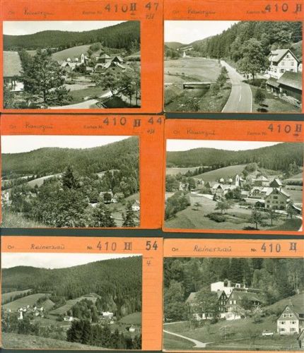 Reinerzau Lot mit 13 AK Musterkarten Original aus Metzarchiv Bestellvorgänge und Auflagenzahlen