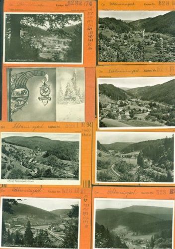 Schönmünzach Lot mit 14 AK Musterkarten Original aus Metzarchiv Bestellvorgänge und Auflagenzahlen