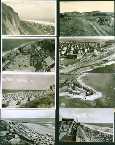 Insel Sylt Lot mit 38 AK, 1937-1962 überwiegend vor 1940; teils leichte Gebrauchsspuren, teils gelaufen