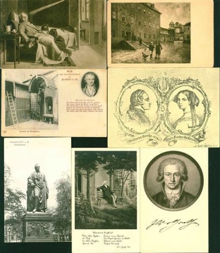 Goethe Lot mit 42 AK, ca. 1911-1960 wenige danach; überwiegend gute Erhaltung, teils gelaufen