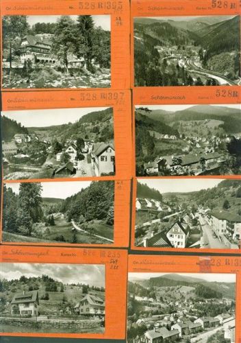 Schönmünzach Lot mit 14 AK Musterkarten Original aus Metzarchiv Bestellvorgänge und Auflagenzahlen