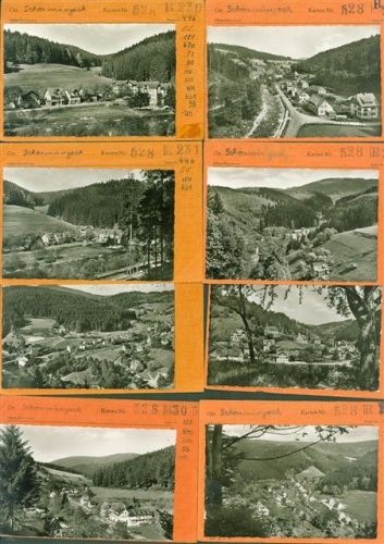 Schönmünzach Lot mit 14 AK Musterkarten Original aus Metzarchiv Bestellvorgänge und Auflagenzahlen