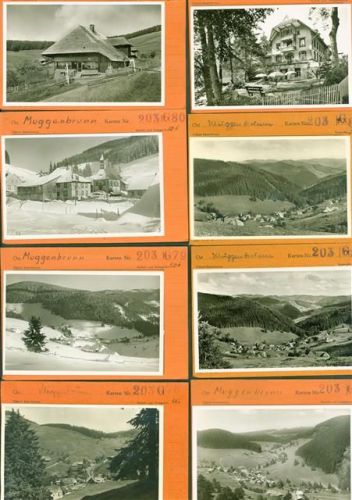 79674 W7868 Muggenbrunn Kleinposten bis 20 Lot mit 13 AK Musterkarten Original aus Metzarchiv Bestellvorgänge und Auflagenzahlen