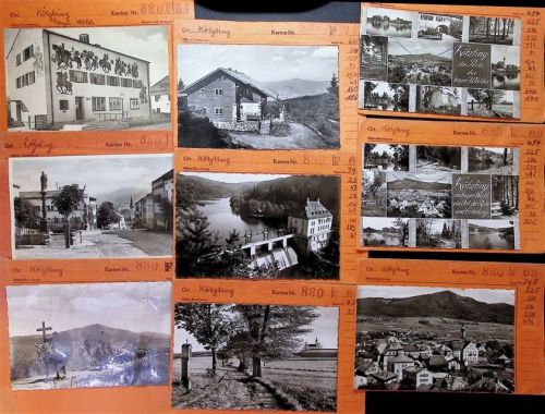 Kötzting Lot mit 15 AK Musterkarten Original aus Metzarchiv Bestellvorgänge und Auflagenzahlen