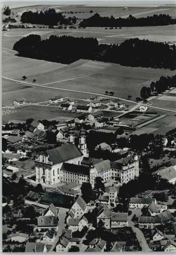 Rot Luftaufnahme ehemal. Klosterkirche Reichsabtei Mönchsroth Jugendhaus St.Norbert