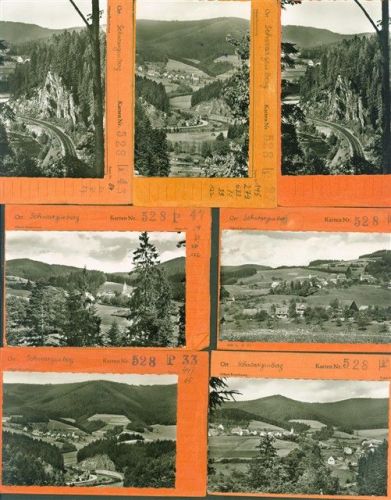 Schwarzenberg Lot mit 10 AK Musterkarten Original aus Metzarchiv Bestellvorgänge und Auflagenzahlen