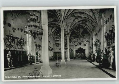 Bebenhausen 1935 ehem. Jagdschloß Jagd Innenansicht Rittersaal