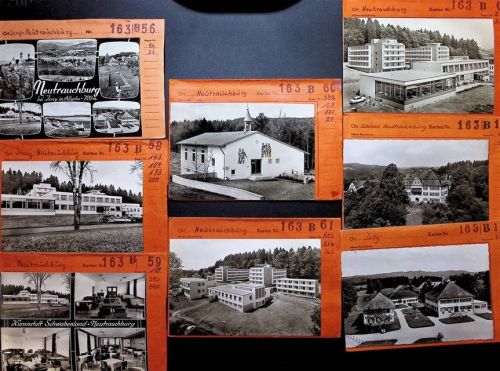 Neutrauchburg Lot mit 16 AK Schloss Musterkarten Original aus Metzarchiv Bestellvorgänge und Auflagenzahlen
