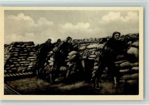 Soldaten, wakende in de loopgraven