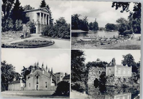 06786 O4414 Wörlitz - Floratempel Gondelstation Gotisches Haus der Stein