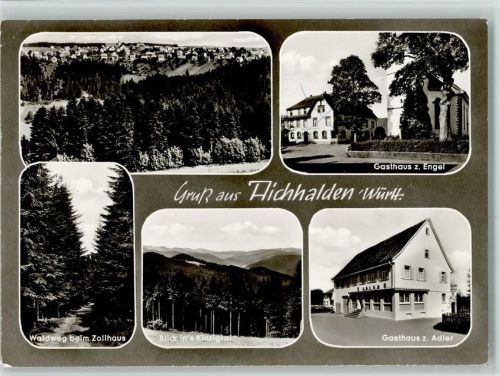 78733 W7234 Aichhalden b Schramberg 1966 - Gasthaus zum Engel Waldweg beim Zollhaus Kinzigtal Gasthaus zum Adler
