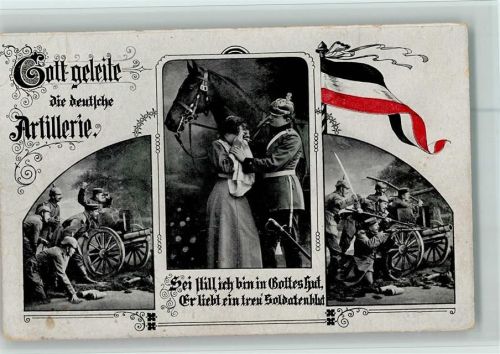 1916 Soldaten Uniform Pickelhaube Kanone Schwarz-Weiß-Rot