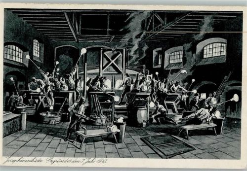 Schreiberhau Kunstglasfabrik Josephinenhütte Innenaufnahme