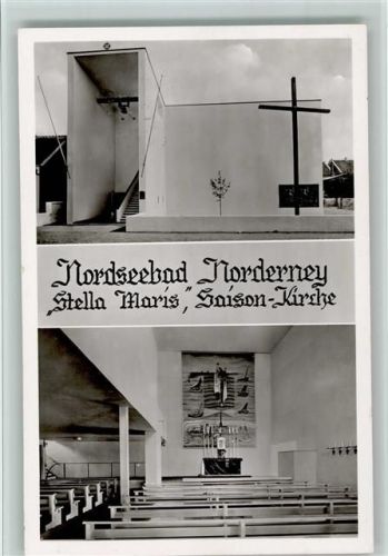 Norderney Stella Maris Saison-Kirche Innenaufnahme 2-Bildaufnahme