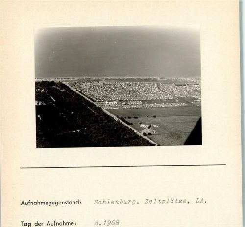 Sahlenburg Zeltplätze Foto montiert auf Karton