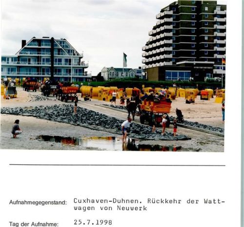 Duhnen Foto montiert auf Karton