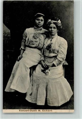 Konzert Duet M. Eckert - zwei Frauen ca 1916 AK