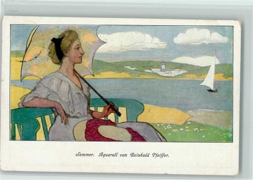 1912 Sommer von Reinhold Pfeiffer - Neujahrskarte