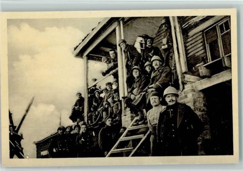 WK I Soldaten in rust - AK Militär Belgien