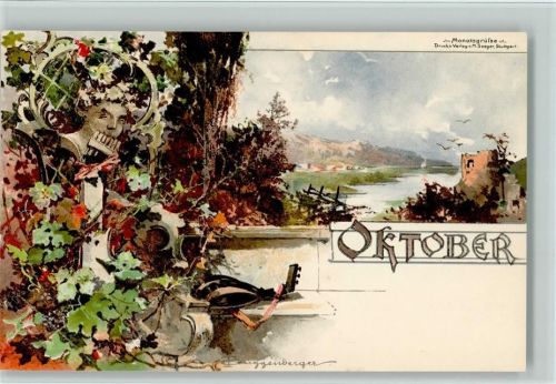 1898 sign Guggenberger - Oktober - Verlag Seeger , sehr gute Erhaltung AK