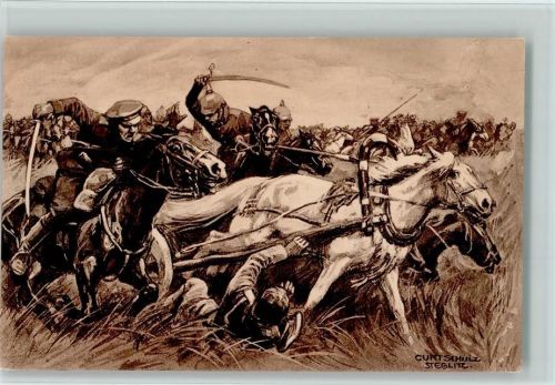 1915 Reichsverband - Wohlfahrtskarte - sign Curt Schulz, Der grosse Krieg 1914/15 - Verfolgung der bei Tannenberg geschlagenen russ. Armee - sehr gute Erhaltung AK