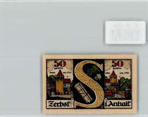 39261 O3400 Zerbst - Notgeld Heidetor