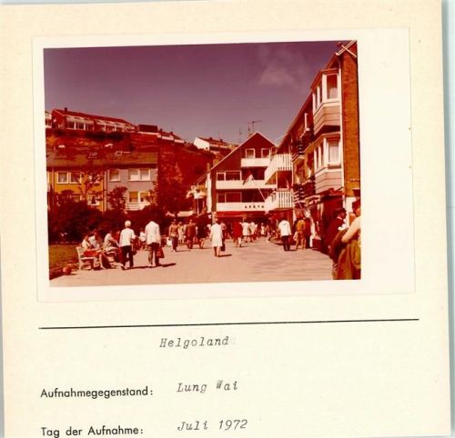 Helgoland Lung Wai Foto montiert auf Karton