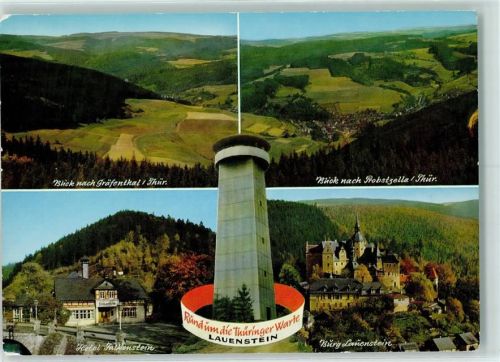 01778 O8246 Lauenstein , Sachs - Rund um die Thüringer Warte Grünenthal Probstzella Hotel Falkenstein Burg Lauenstein