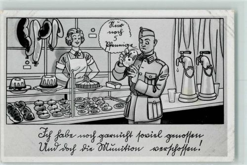 1941 WK II Karikatur Nr. 8709 AK