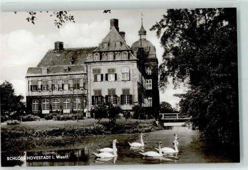 59510 W4775 Hovestadt - Schloss Hovestadt Rückseite mit Abschürfungen bzw Kleberesten